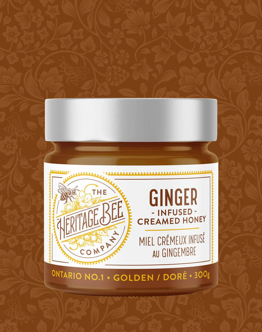 Ginger Creamed Honey - 300 g (10.6 oz) Heritage Bee Co.