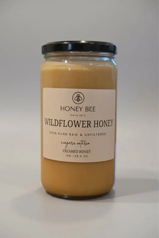 Raw Wildflower Blossom Honey Creamed 1kg Honey Bee Naturals