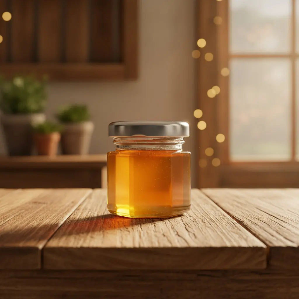 60g Hex Jar Canadian Wildflower Honey Favors Honey Bee Naturals