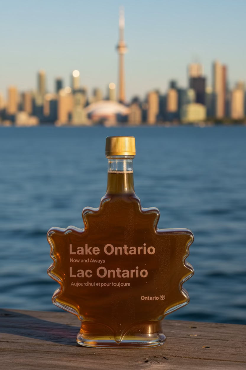250ml maple leaf maple syrup lasered lake ontario now and always 