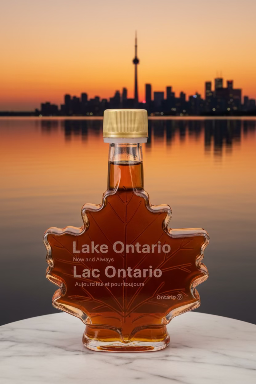 Lake Ontario Maple Syrup Custom Lasered "Now and Always"