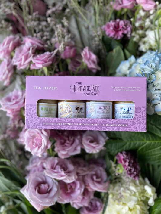 TEA LOVER Gourmet Honey Gift Sets & Gold Spoon