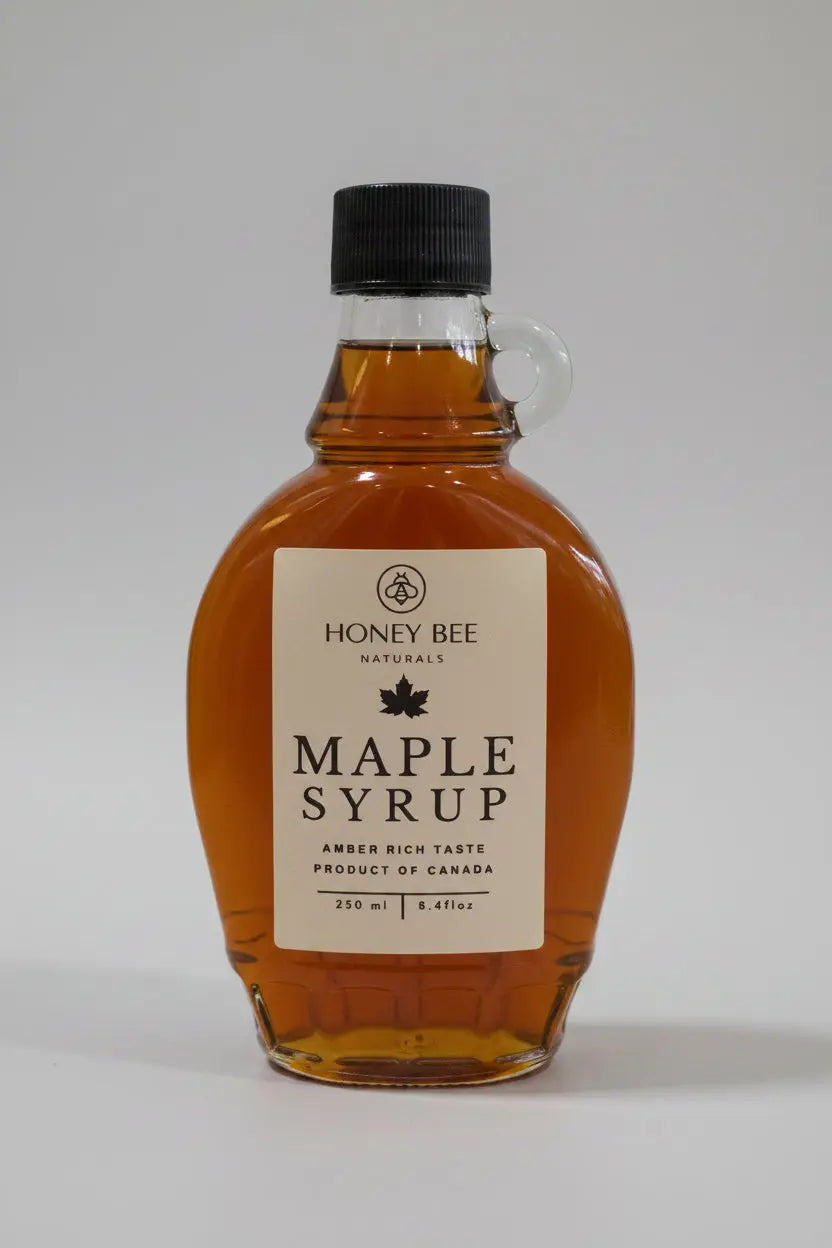 Pure Canadian Maple Syrup Amber Rich Taste - 250ml Honey Bee Naturals