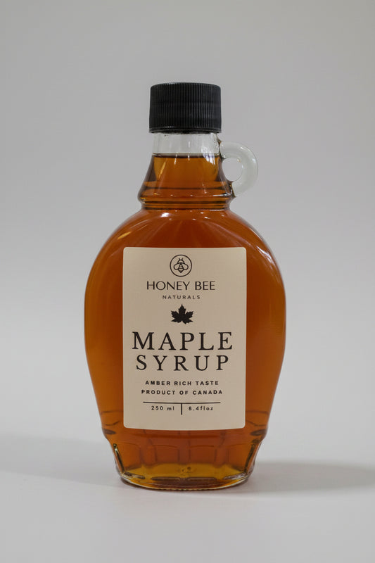 Pure Canadian Maple Syrup Amber Rich Taste - 250ml Honey Bee Naturals